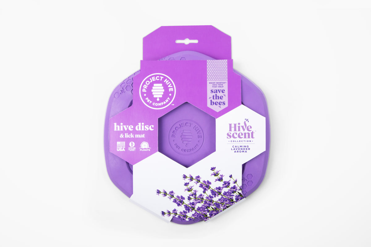 Project Hive Calming Lavender Scent Hive Disc & Lick Mat Purple