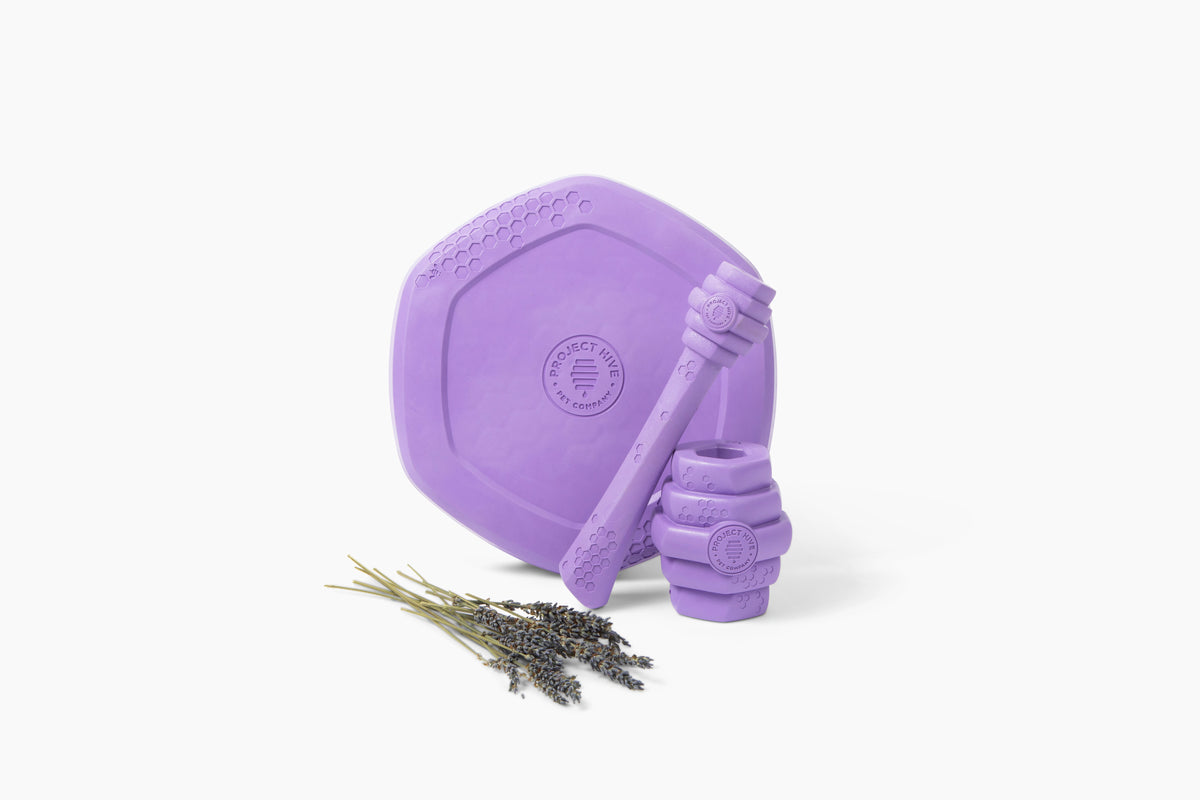 Project Hive Calming Lavender Scent Hive Disc & Lick Mat Purple