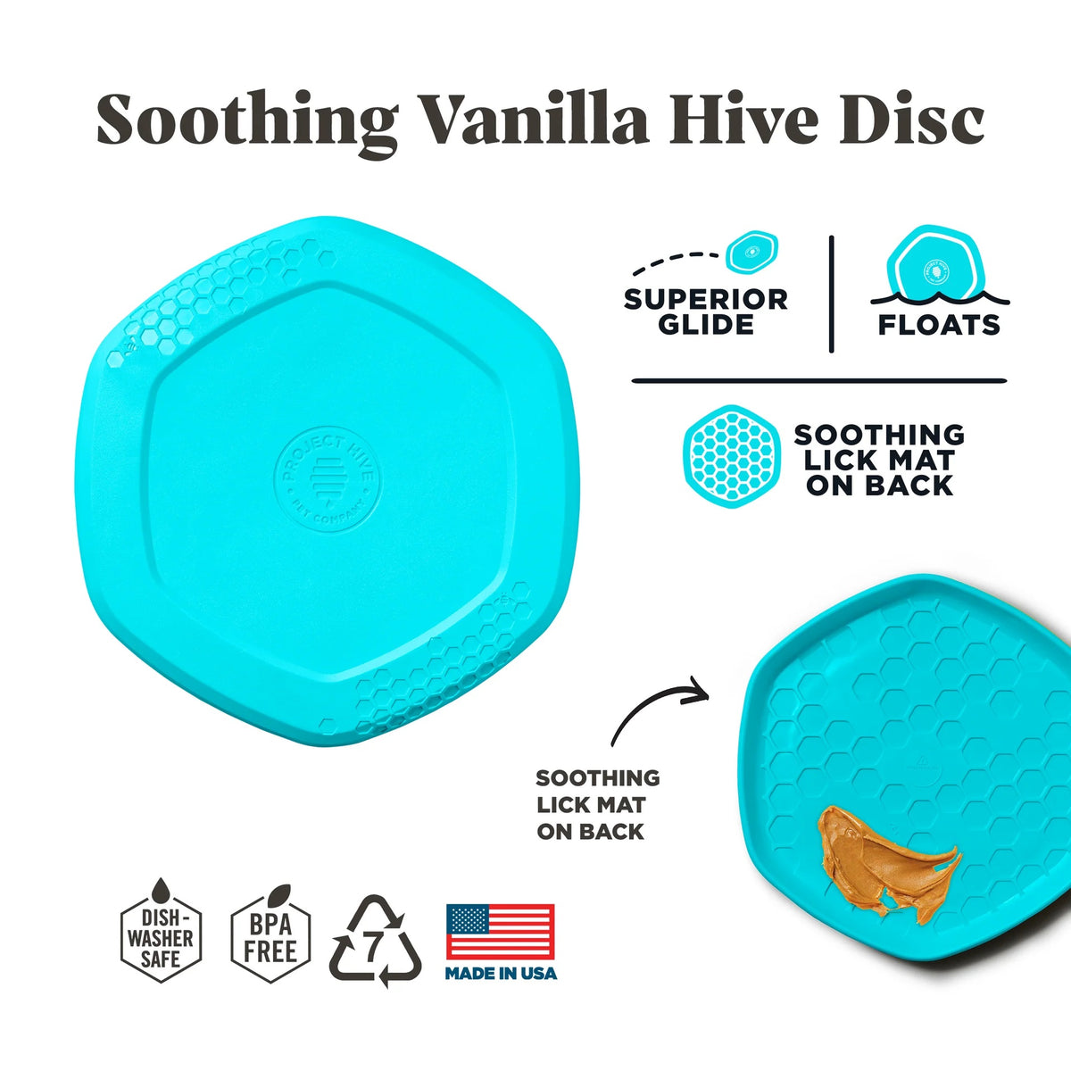 Project Hive Soothing Vanilla Scent Hive Disc & Lick Mat Blue