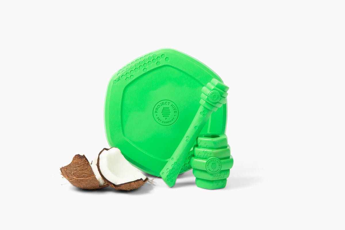Project Hive Tropical Coconut Scent Hive Disc & Lick Mat Green