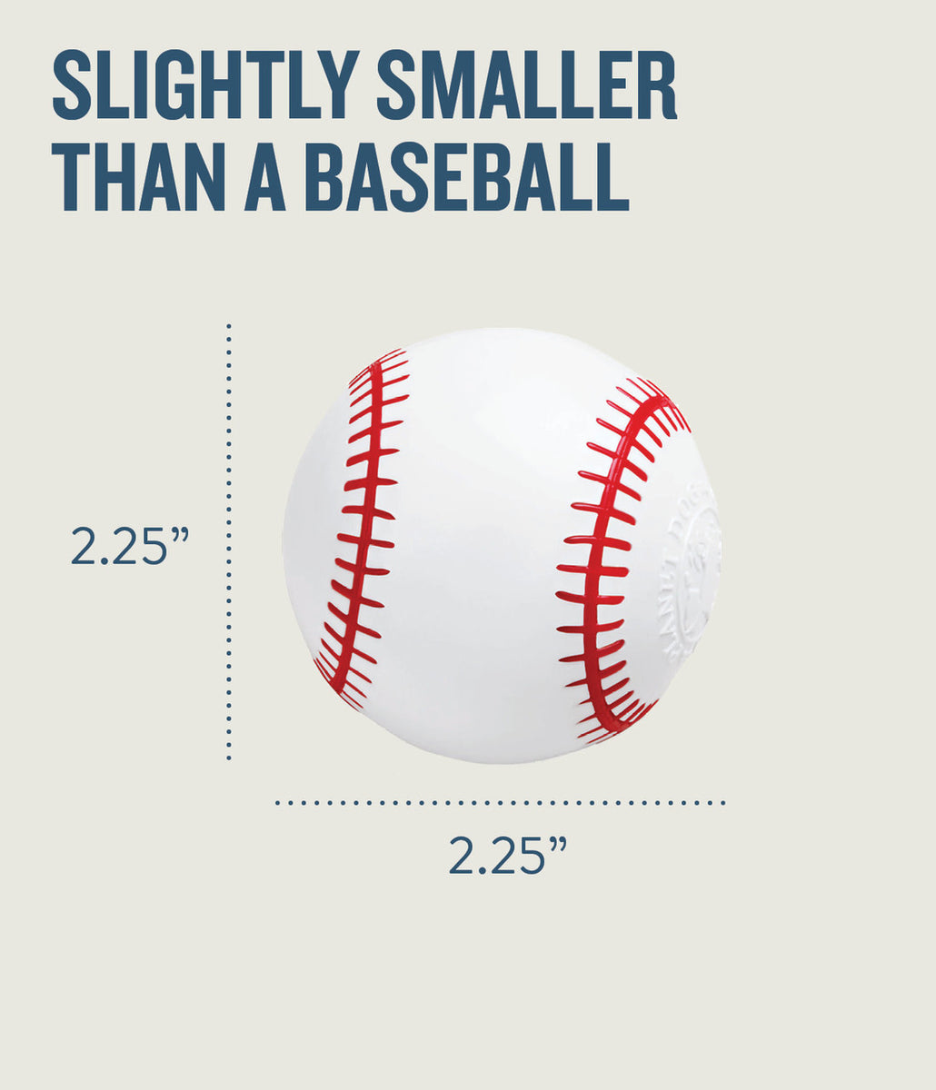 Planet Dog Orbee-Tuff Baseball Treat-Dispensing Dog Chew Toy White