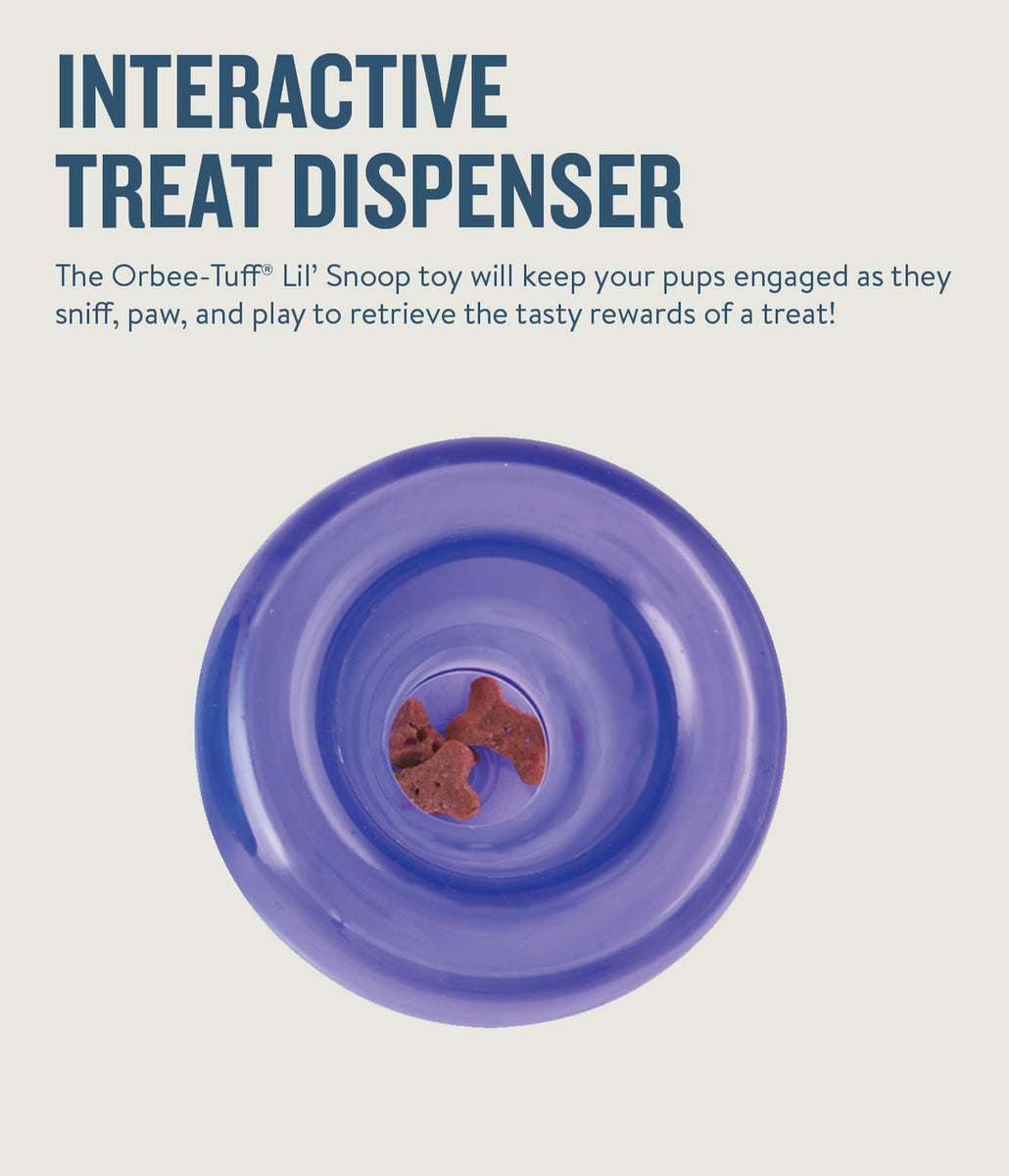 Planet Dog Orbee-Tuff Lil Snoop Interactive Treat-Dispensing Dog Toy Purple