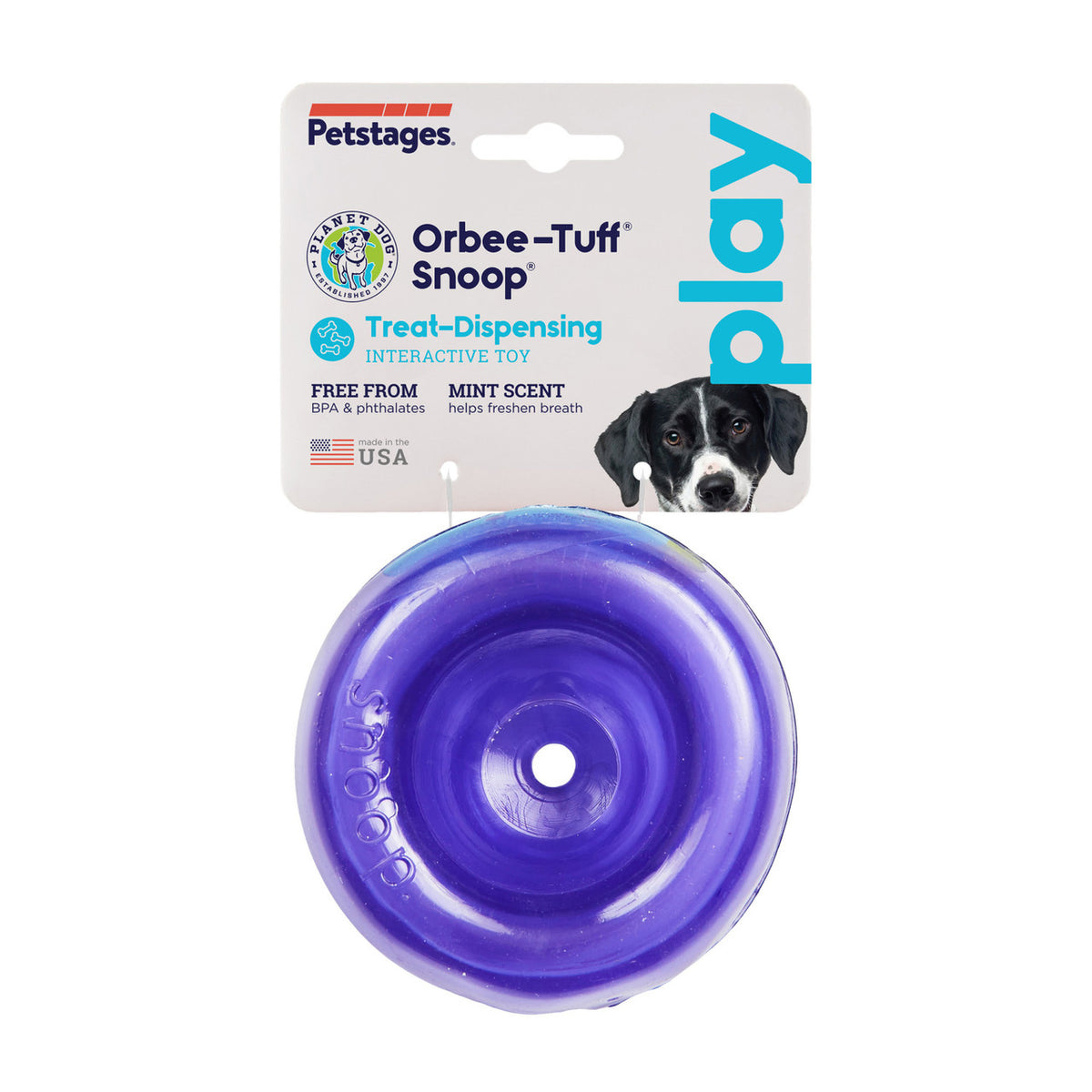 Planet Dog Orbee-Tuff Lil Snoop Interactive Treat-Dispensing Dog Toy Purple