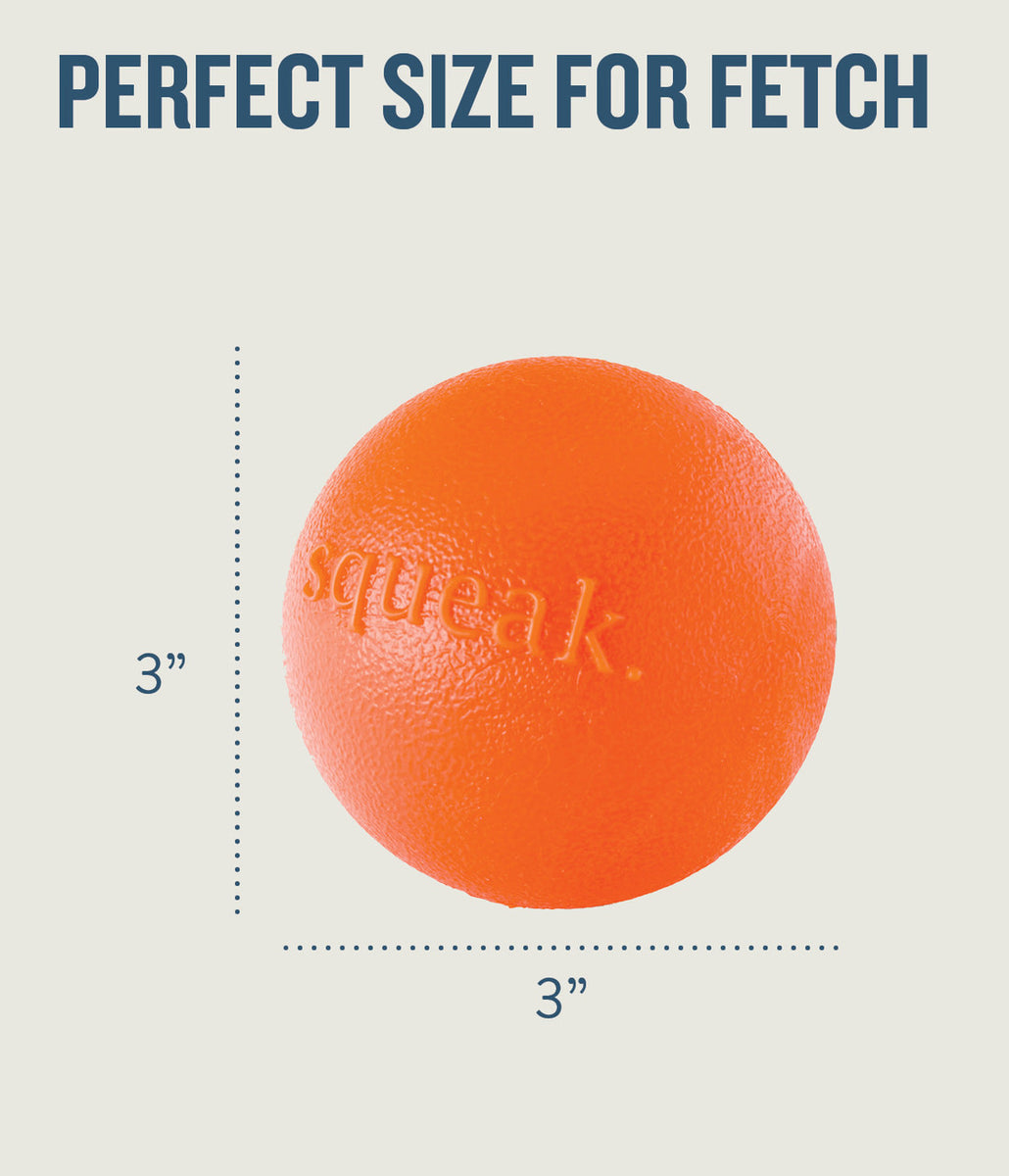 Planet Dog Orbee-Tuff Squeak Ball Dog Toy Orange