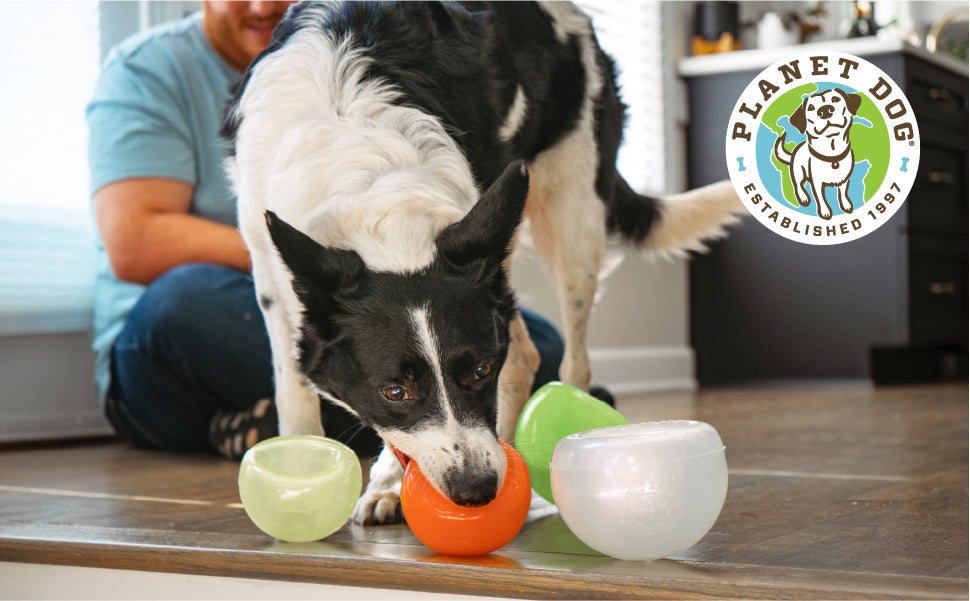 Planet Dog Orbee-Tuff Lil Snoop Interactive Treat-Dispensing Dog Toy Red