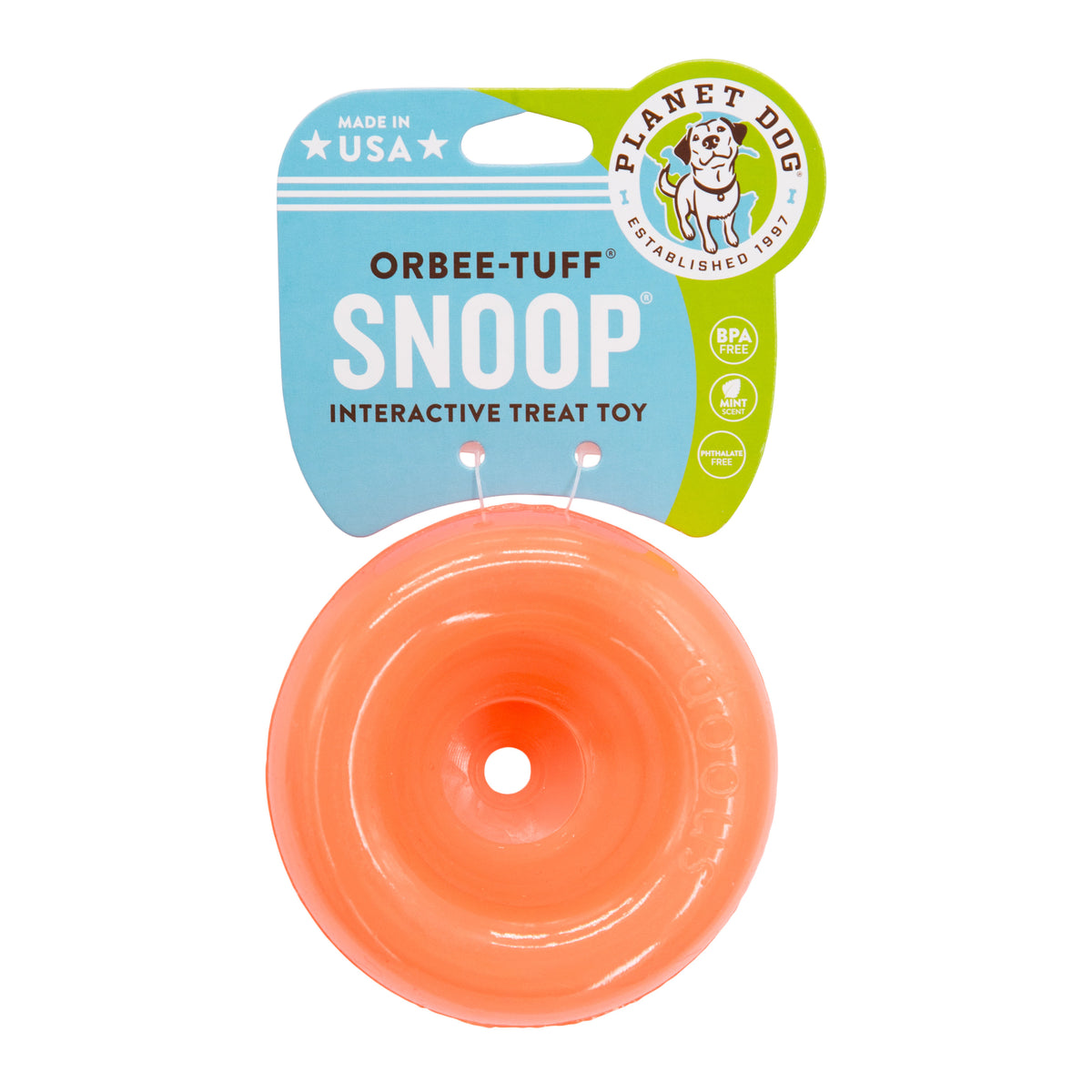 Planet Dog Orbee-Tuff Lil Snoop Interactive Treat-Dispensing Dog Toy Red