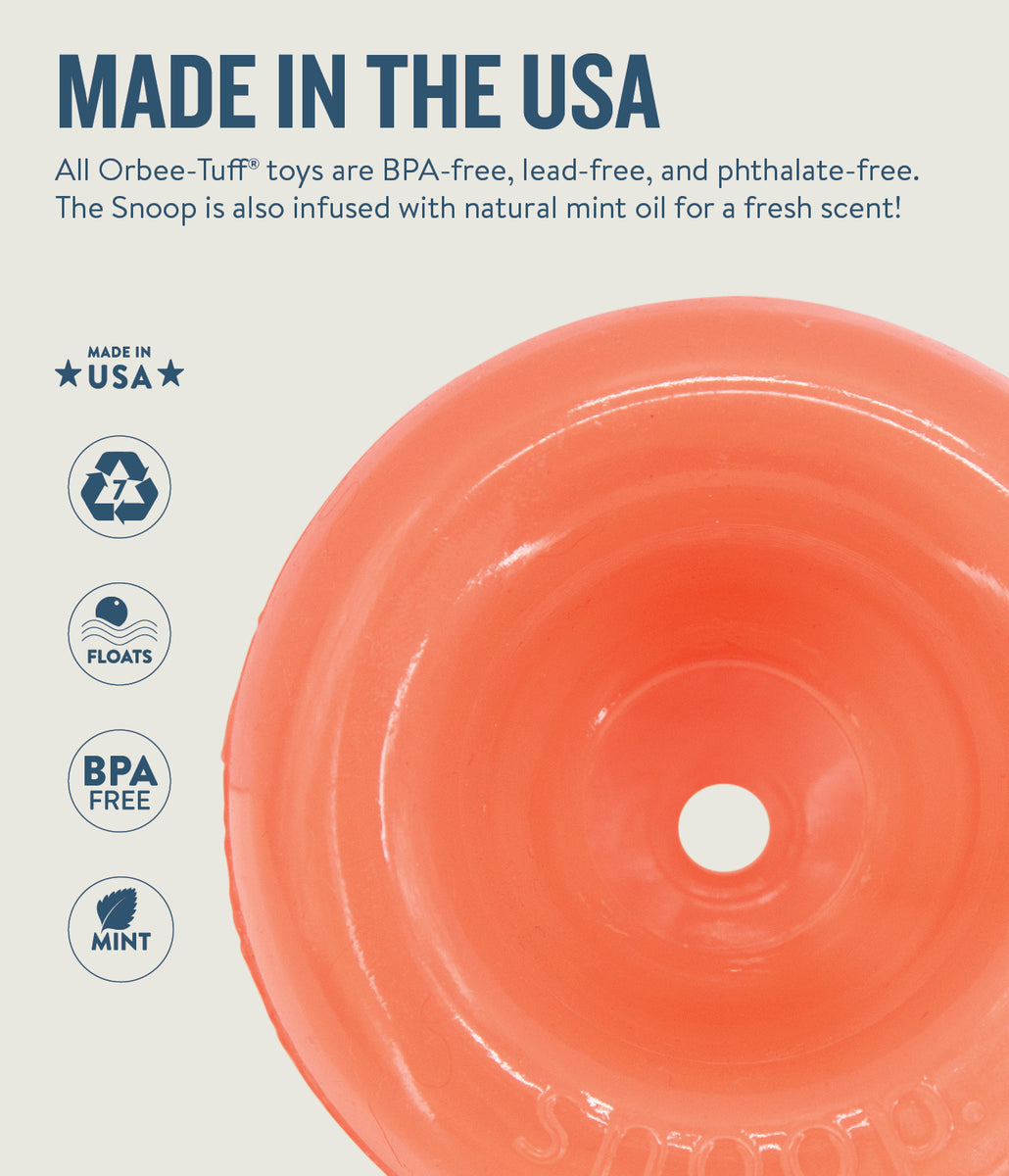 Planet Dog Orbee-Tuff Lil Snoop Interactive Treat-Dispensing Dog Toy Red