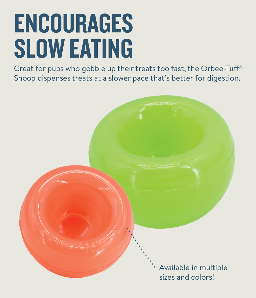 Planet Dog Orbee-Tuff Lil Snoop Interactive Treat-Dispensing Dog Toy Red