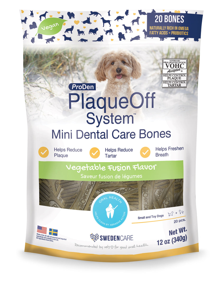 PlaqueOff - MINI Dental Care Bones - Vegetable Fusion