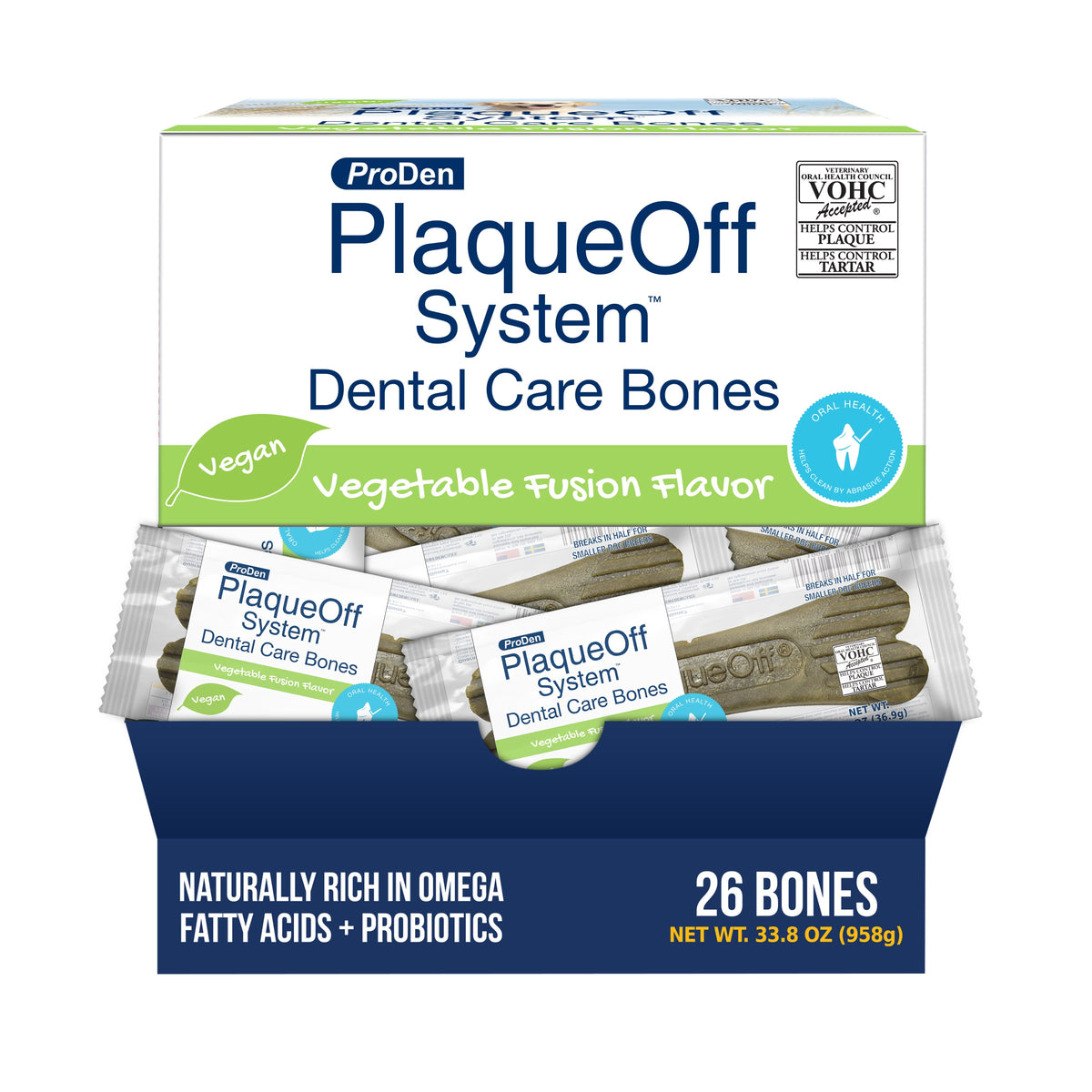 PlaqueOff Dental Bones Vegetable-Singles (Case of 26)
