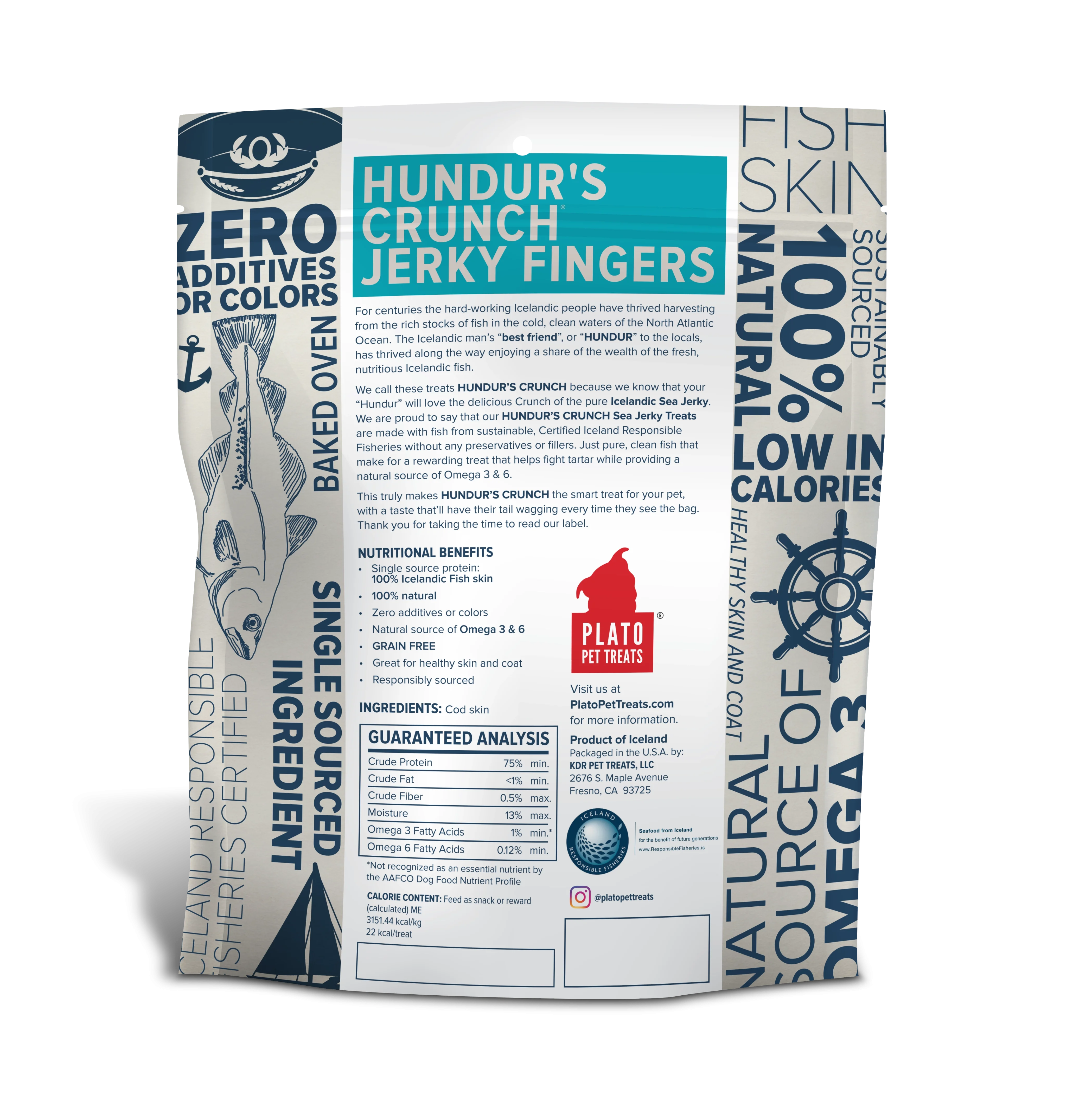 Plato Hundur's Crunch Jerky Fingers 10oz