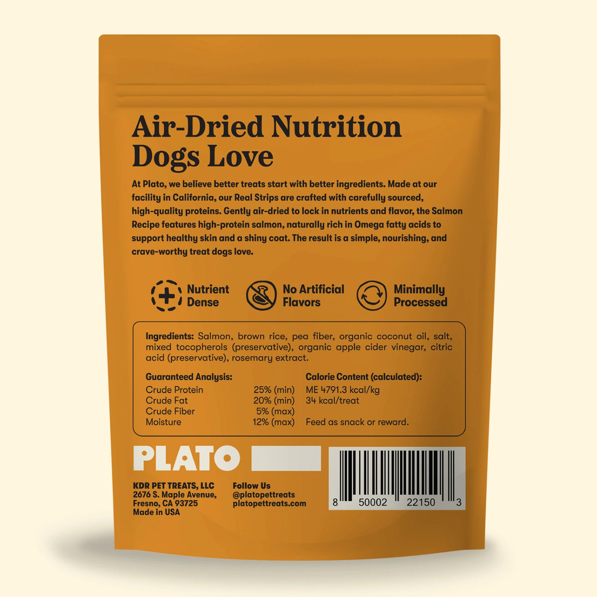 Plato Original Real Strips Salmon 18oz