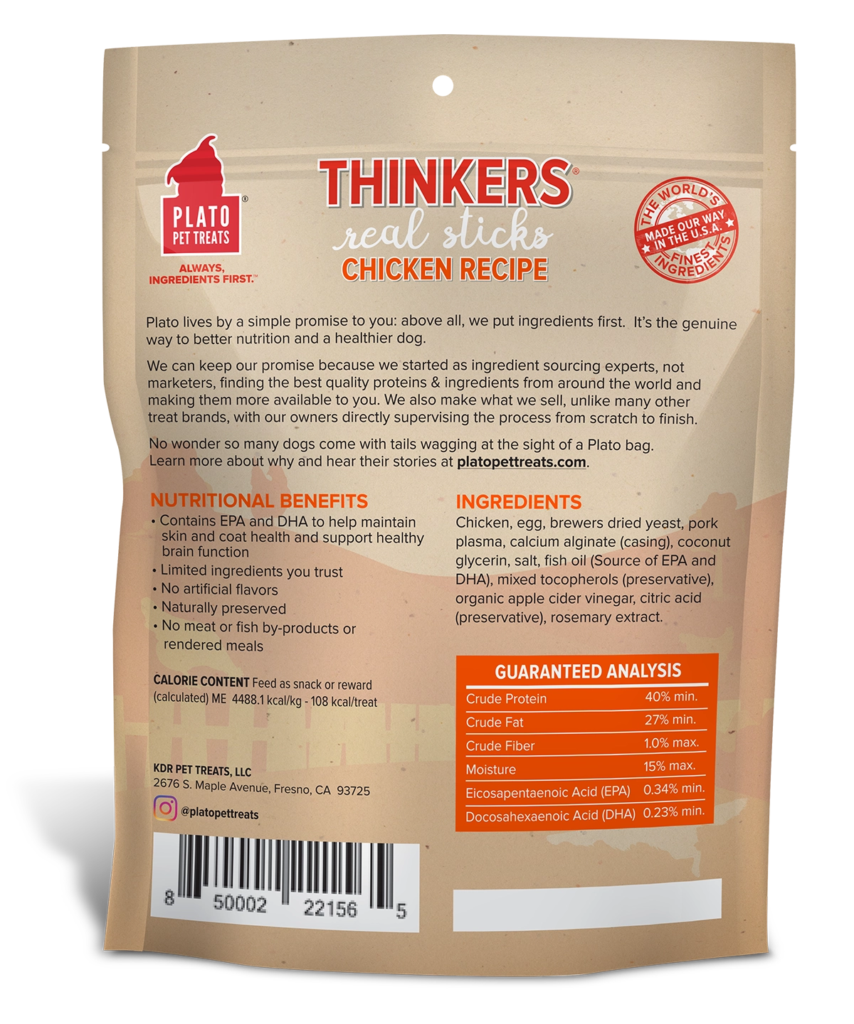 Plato Thinkers Chicken 18oz