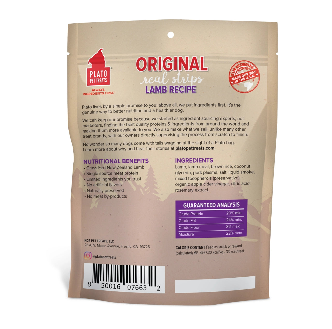 Plato Original Real Strips Lamb 6oz