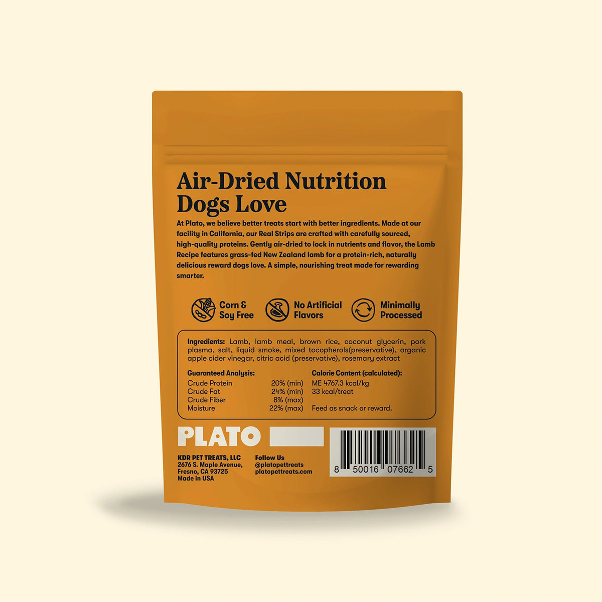 Plato Original Real Strips Lamb 6oz