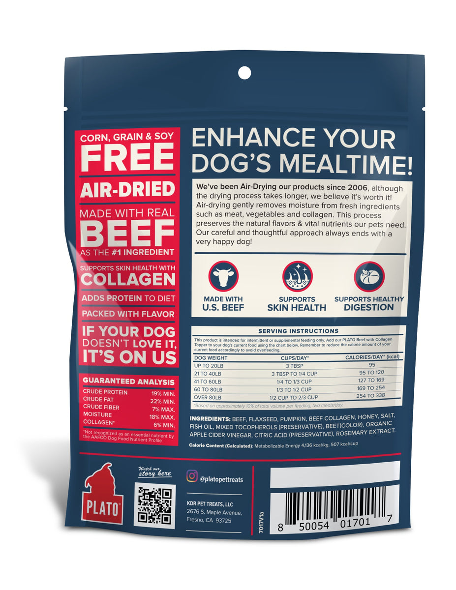 Plato Food Topper Beef & Collagen Recipe 5.5oz