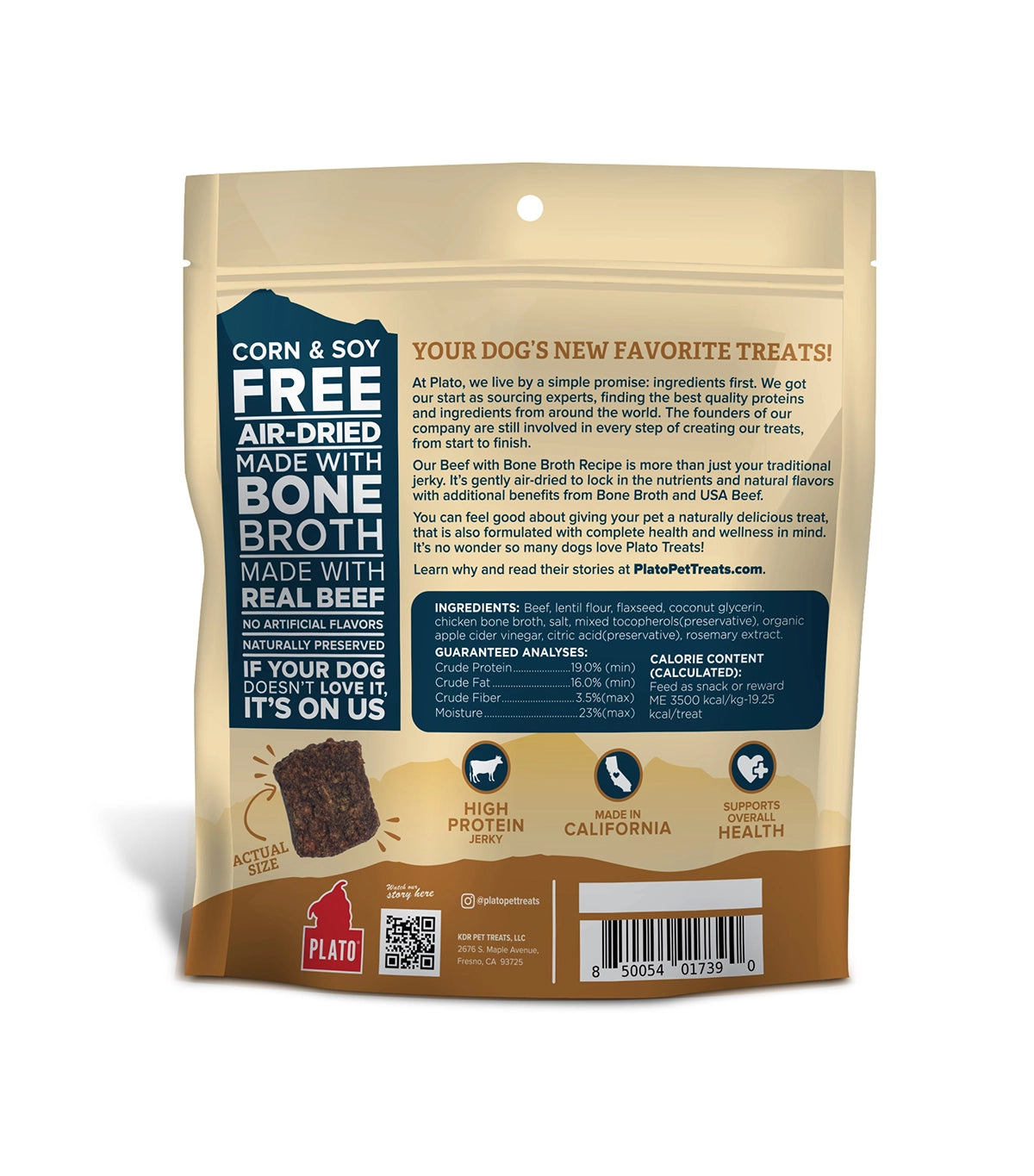 Plato Beef with Bone Broth Jerky Bites 6oz