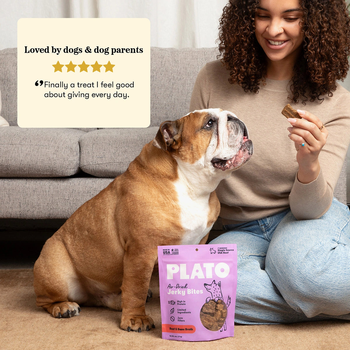 Plato Beef with Bone Broth Jerky Bites 6oz
