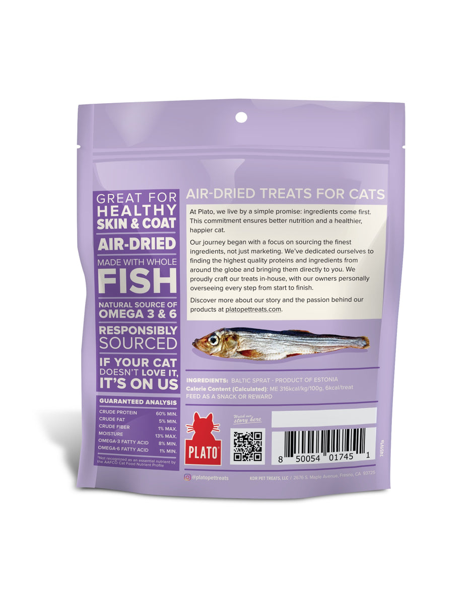 Plato Air-Dried Cat Treats Baltic Sprat 1.5oz