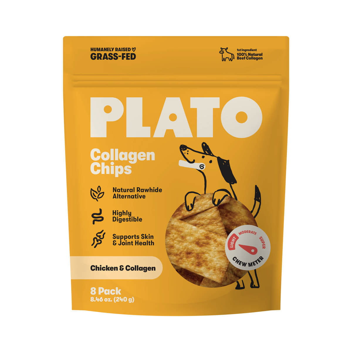 Plato Collagen Chips Chicken 8 Pk
