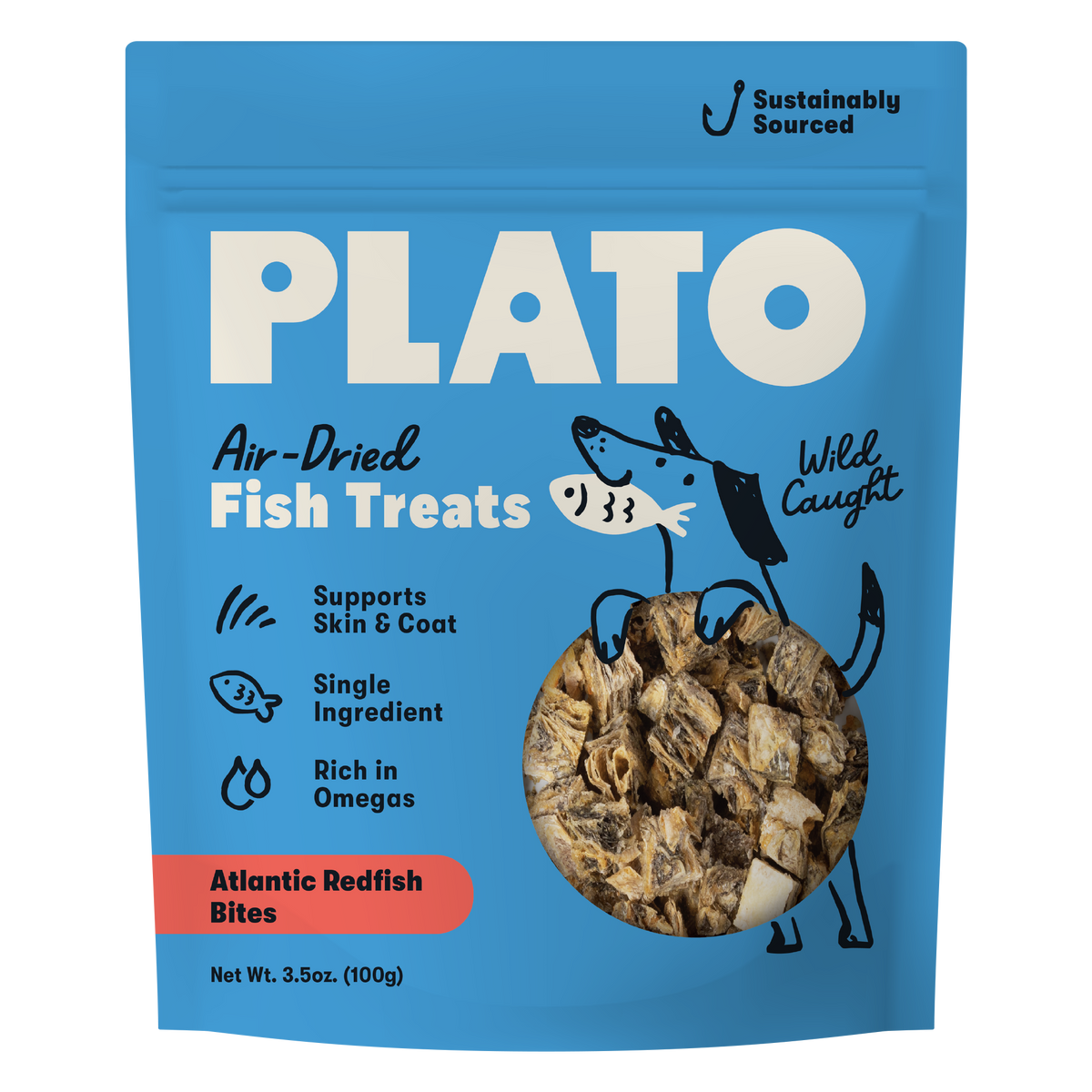 Plato Air Dried Air Dried Atlantic Redfish Bites 3.5 Oz