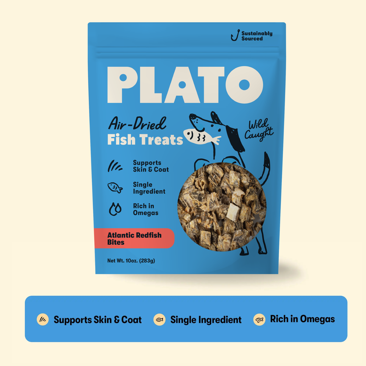 Plato Air Dried Air Dried Atlantic Redfish Bites 10 Oz