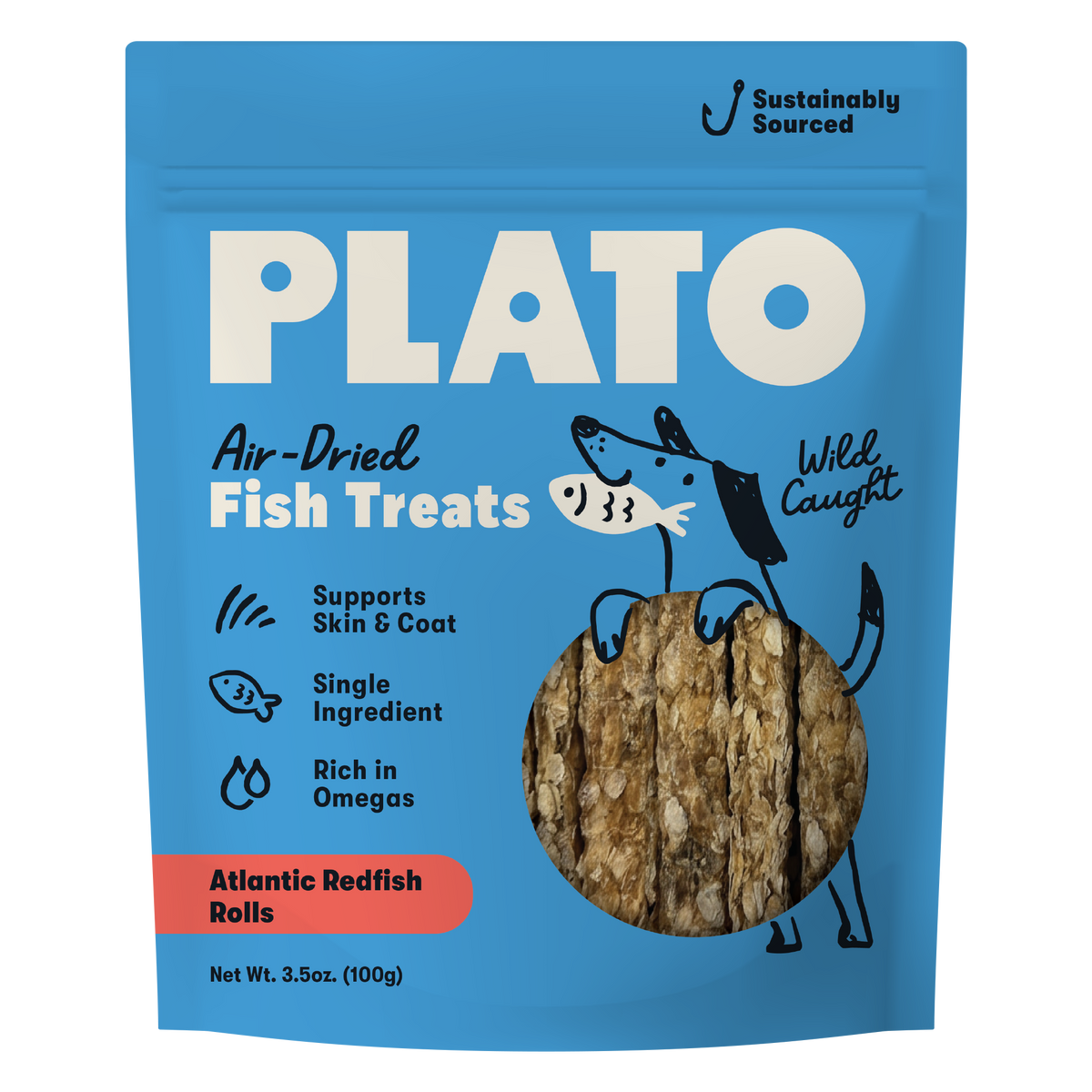 Plato Air Dried Air Dried Atlantic Redfish Rolls 3 Oz