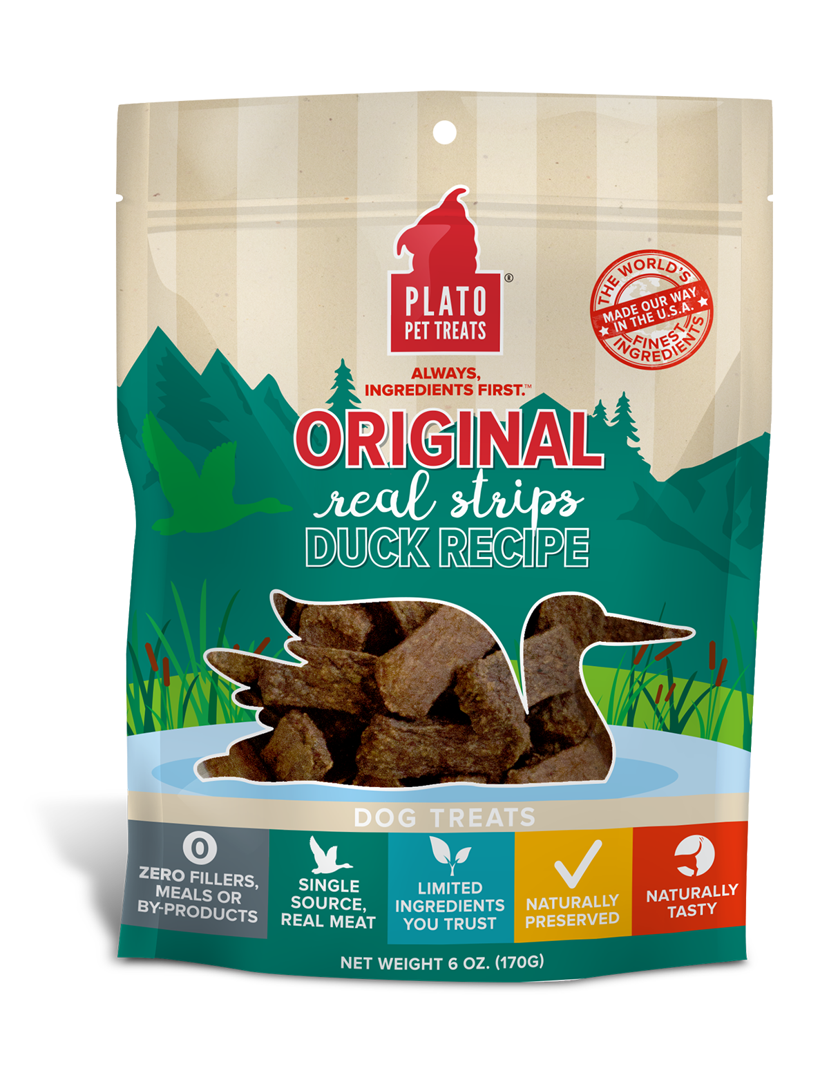 Plato  Original Real Strips Duck 6oz