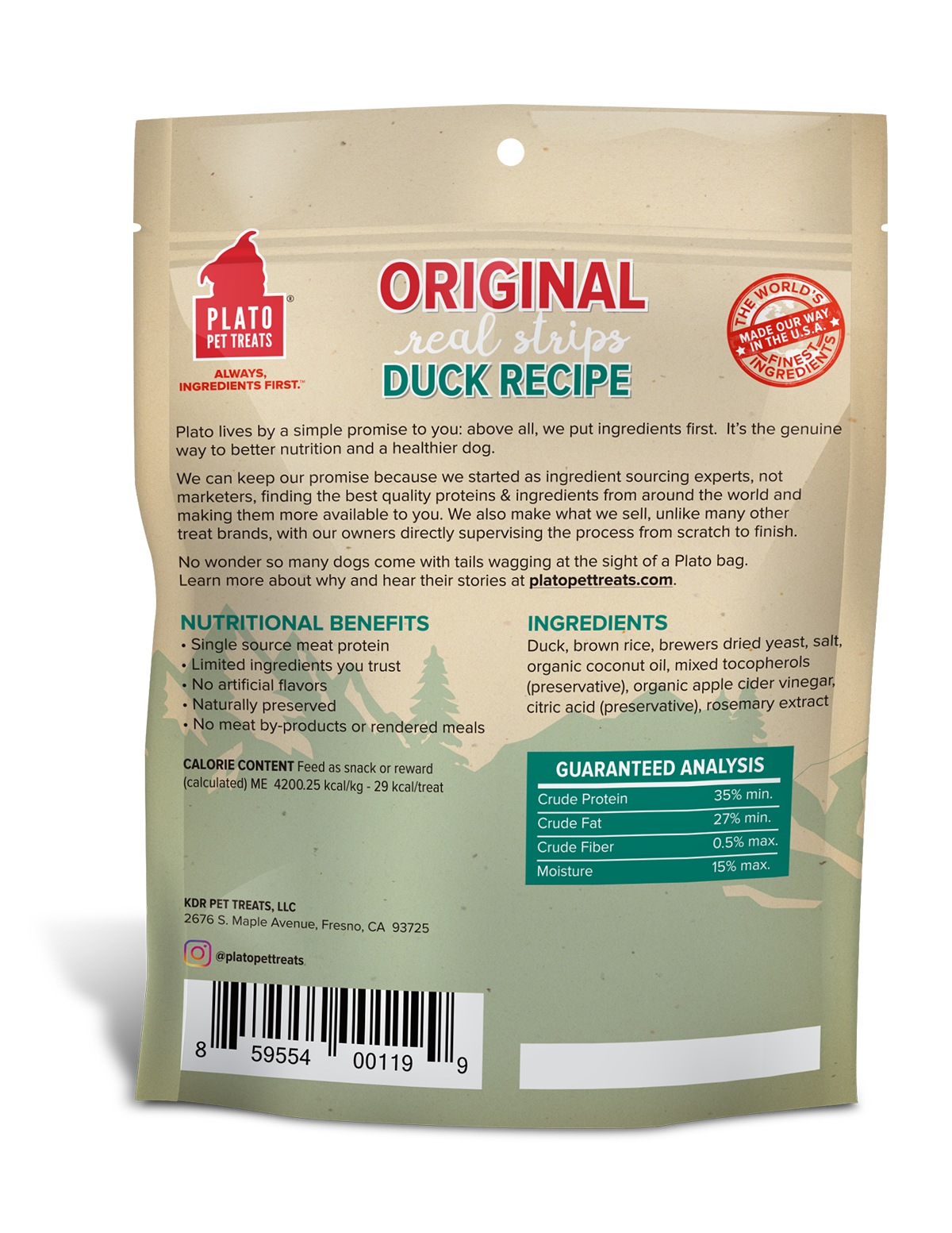 Plato Original Real Strips Duck 6oz