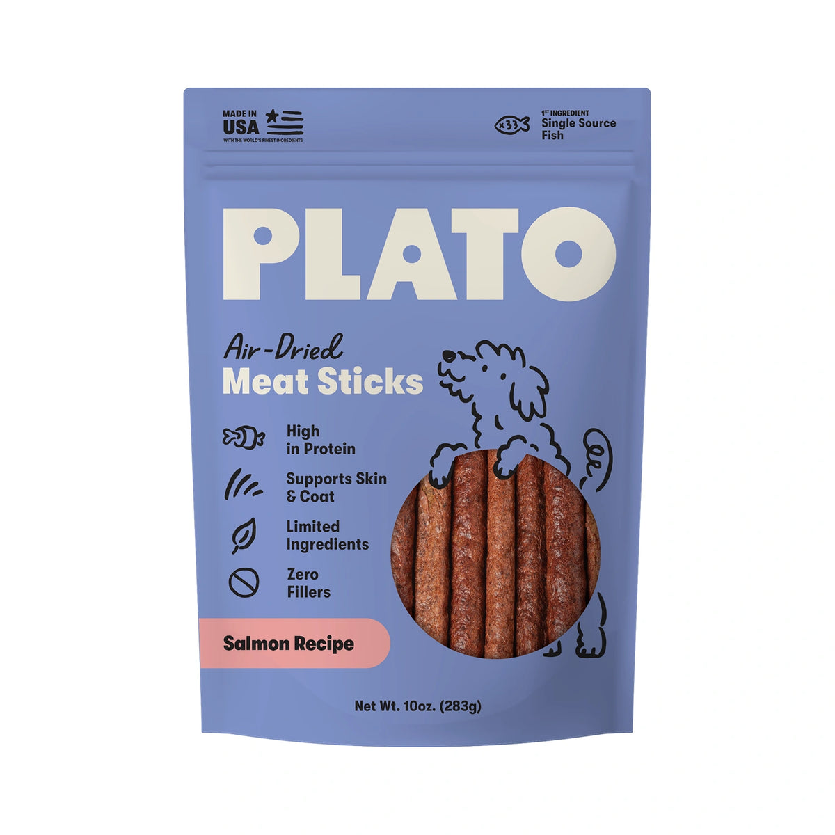 Plato Meat Sticks Salmon 10oz