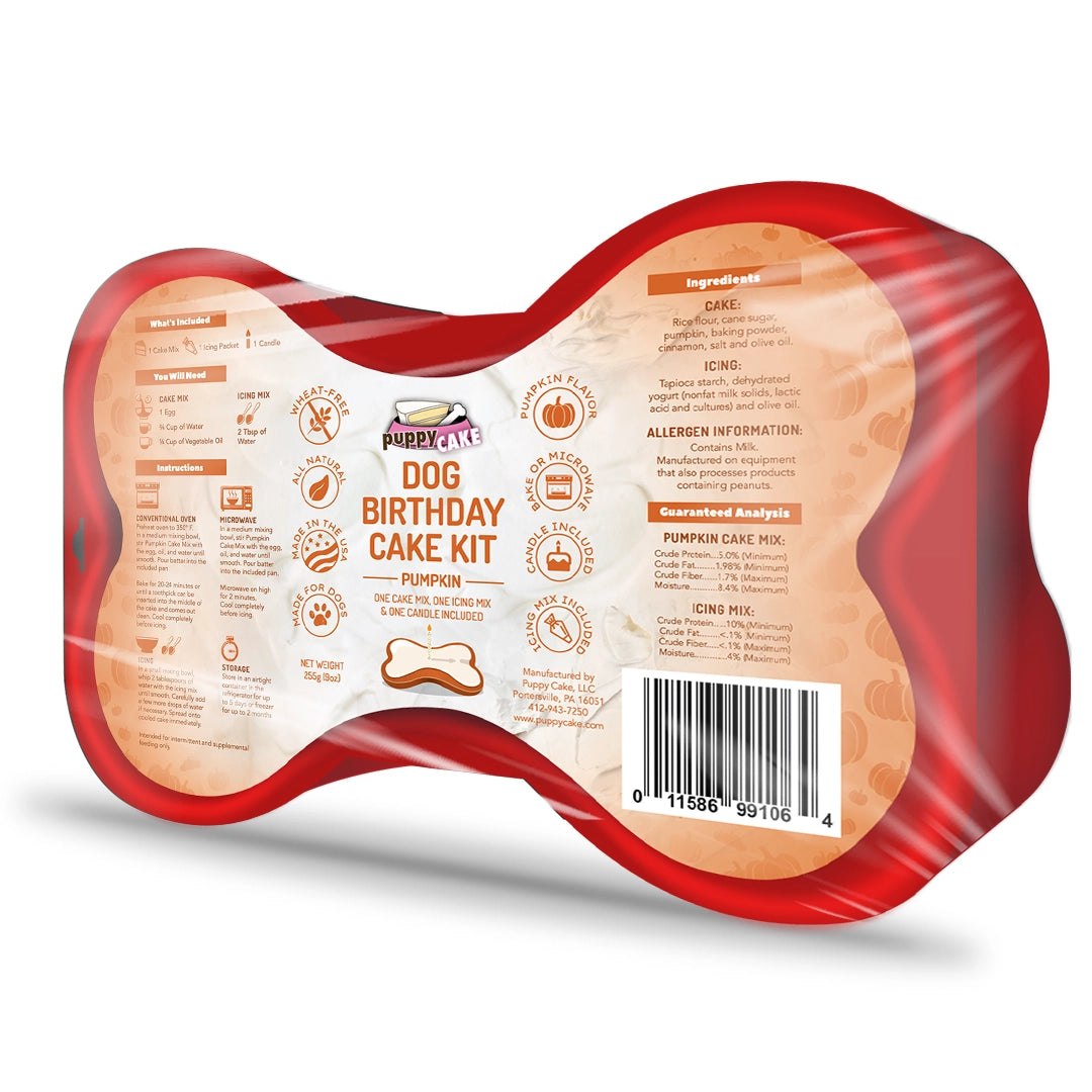 Puppy Cake Dog Birthday Cake Kit Pumpkin 9oz