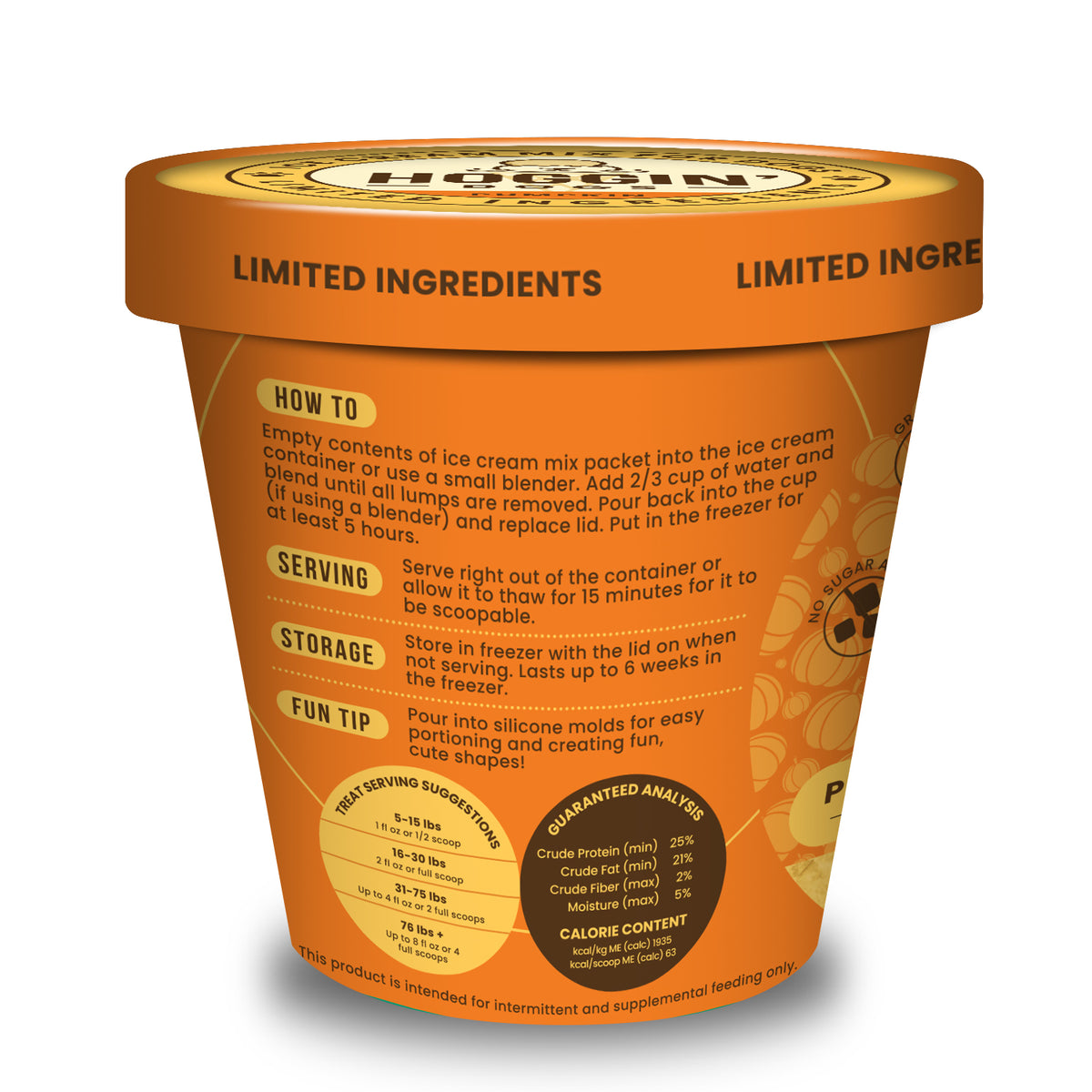 Puppy Cake Hoggin' Dogs Ice Cream Mix Pumpkin 4.65 oz