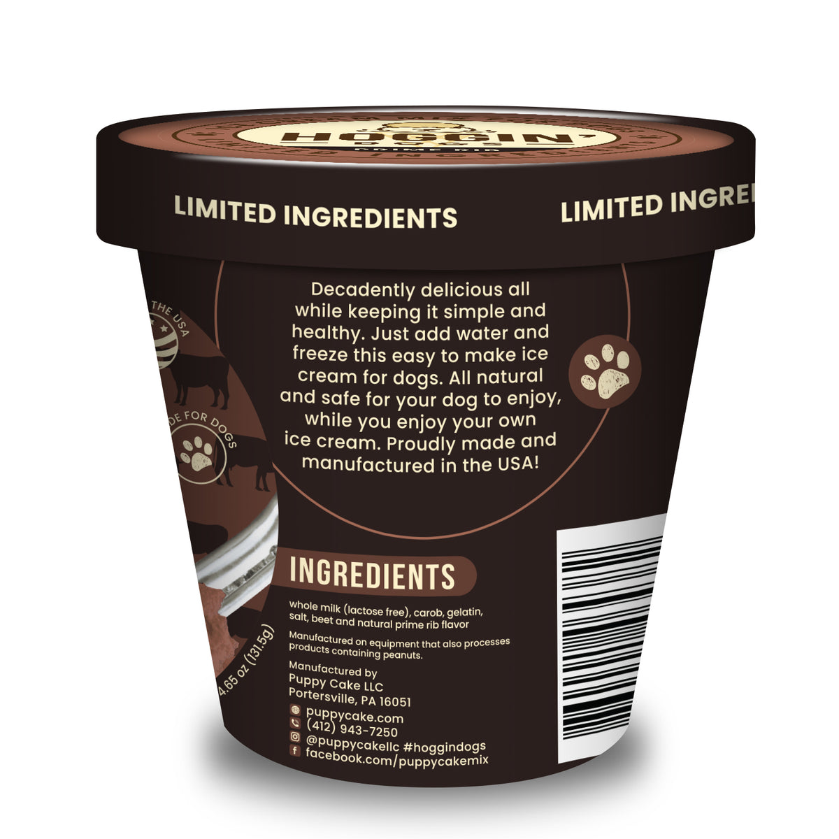 Puppy Cake Hoggin' Dogs Ice Cream Mix Prime Rib 4.65 oz