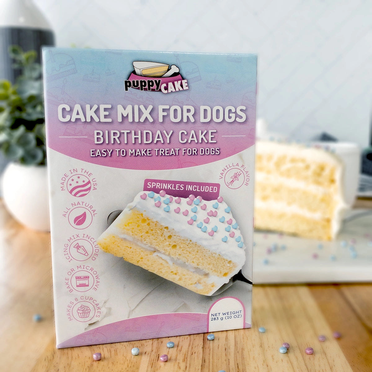 Puppy Cake Mix Birthday Cake Flavored with Pupfetti Sprinkles 10oz