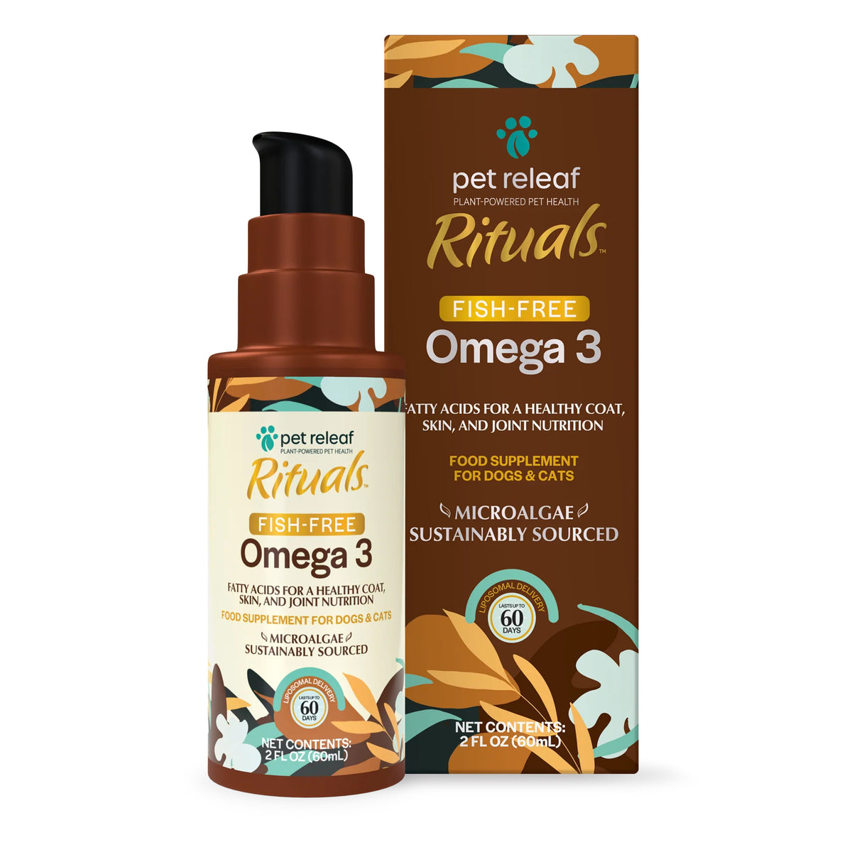 Pet Releaf Rituals Omega 3 Algae 2 oz pump