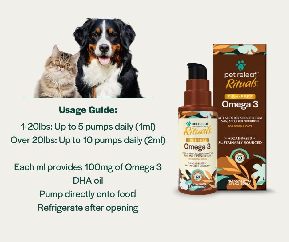 Pet Releaf Rituals Omega 3 Algae 2 oz pump