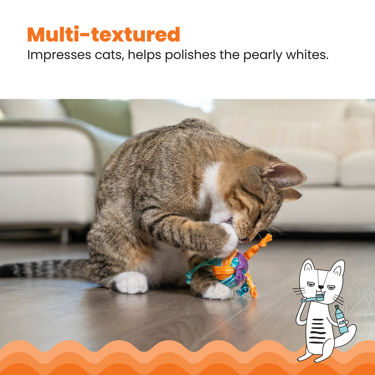 Catstages Tons of Tails Dental Catnip Cat Toy