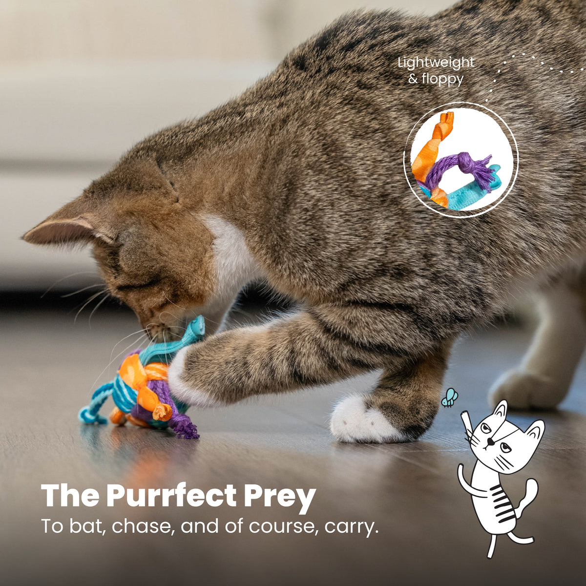 Catstages Tons of Tails Dental Catnip Cat Toy