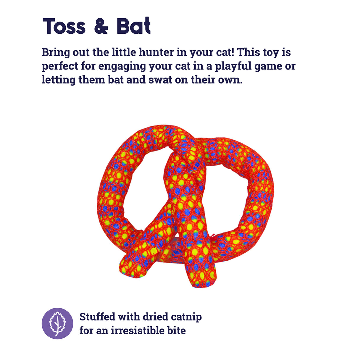 Catstages Catnip Plaque Away Pretzel Dental Cat Chew Toy