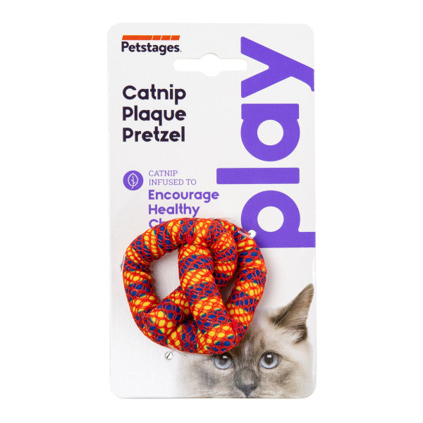 Catstages Catnip Plaque Away Pretzel Dental Cat Chew Toy