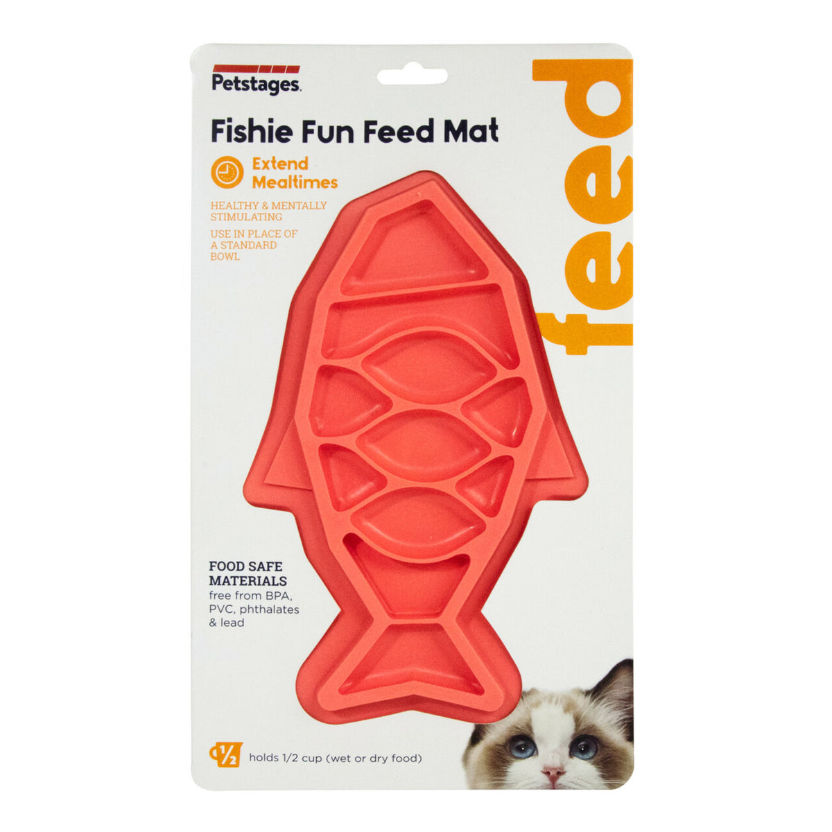 Catstages Fishie Fun Feed Mat Slow Feeder Cat Bowl