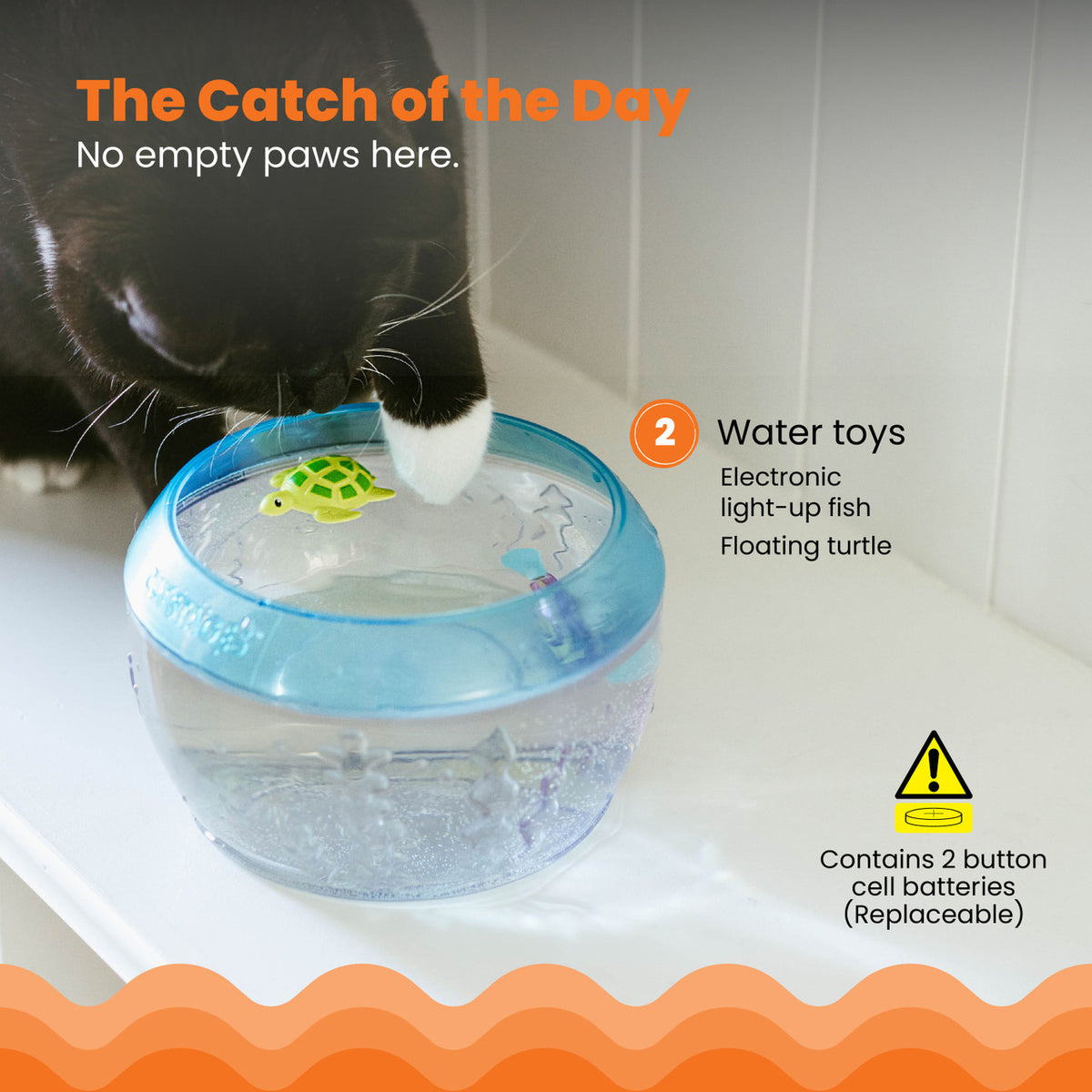 Catstages Meow-Smerizing Fish Bowl Cat Toy Blue