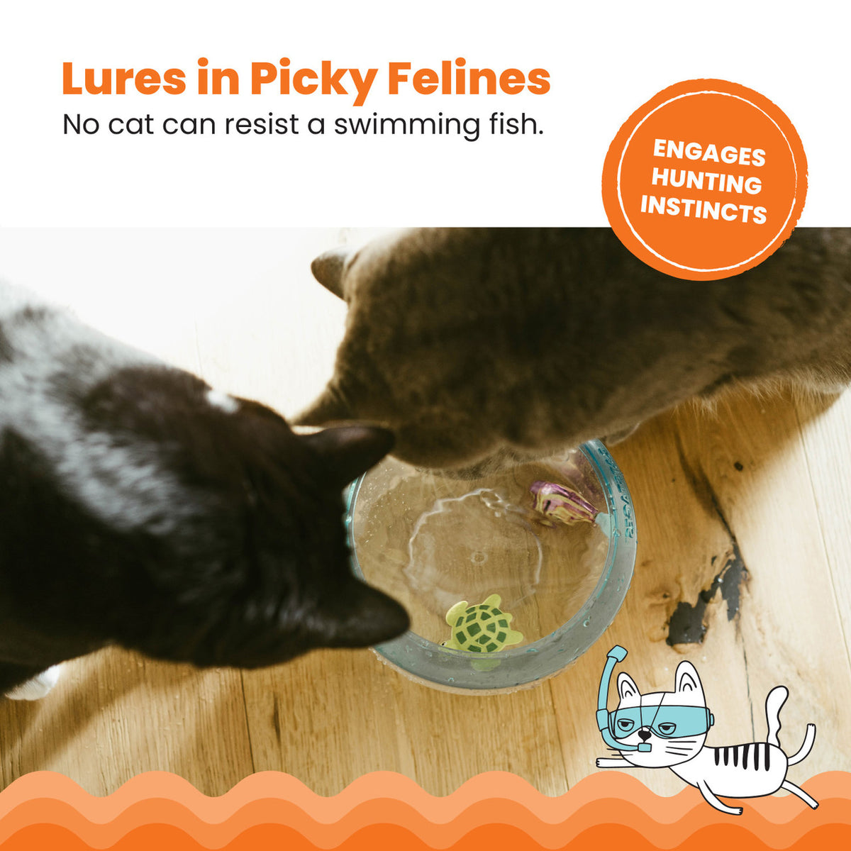 Catstages Meow-Smerizing Fish Bowl Cat Toy Blue