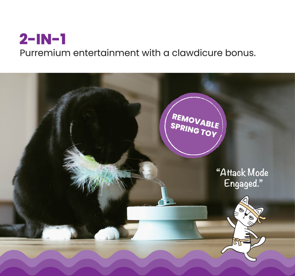 CatStages 2-in-1 Topper Scratch n' Bat Cat Toy
