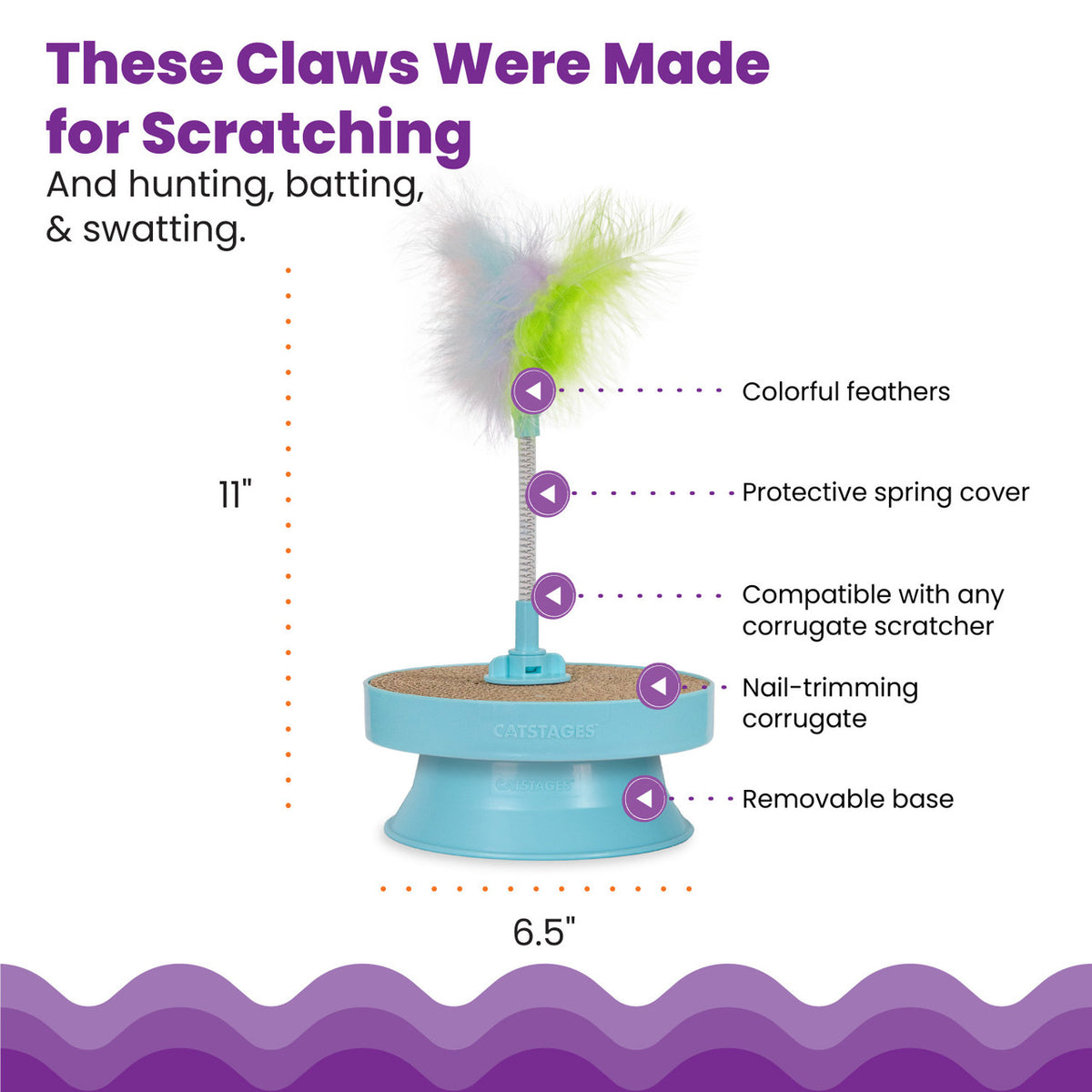 CatStages 2-in-1 Topper Scratch n' Bat Cat Toy