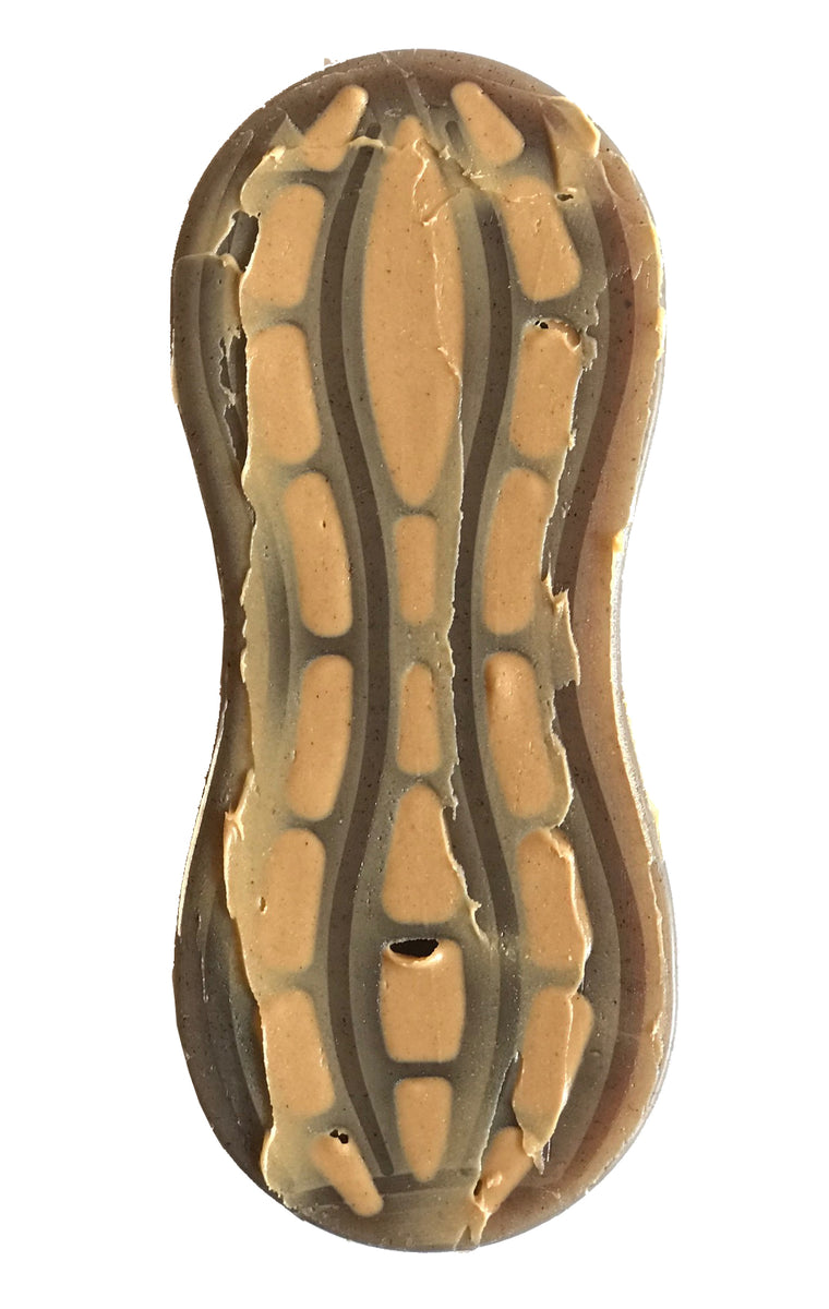 SodaPup Nylon Peanut Ultra Durable Dog Chew Toy Brown 7"