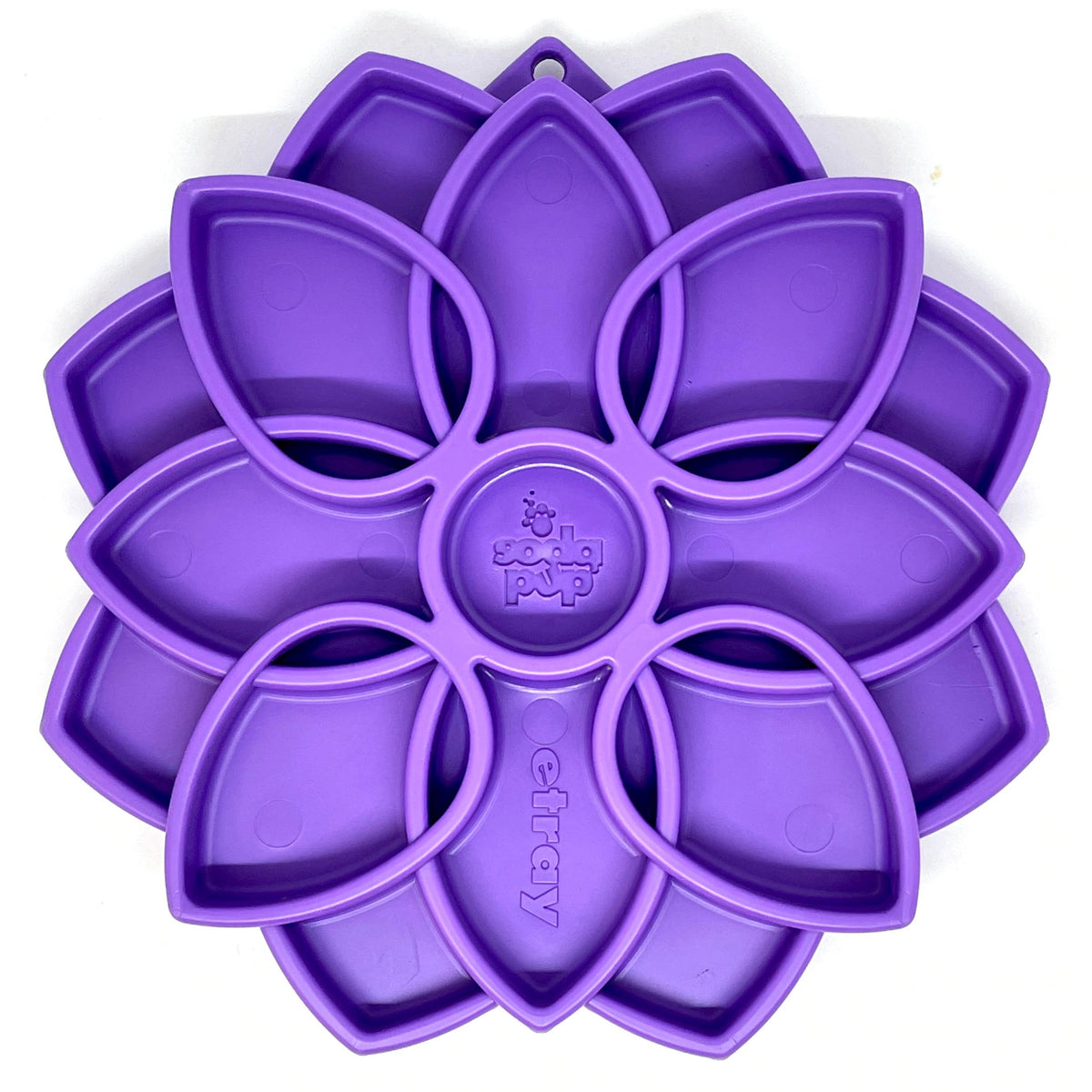 SodaPup Mandala eTray Enrichment Feeder for Dogs Purple 8"