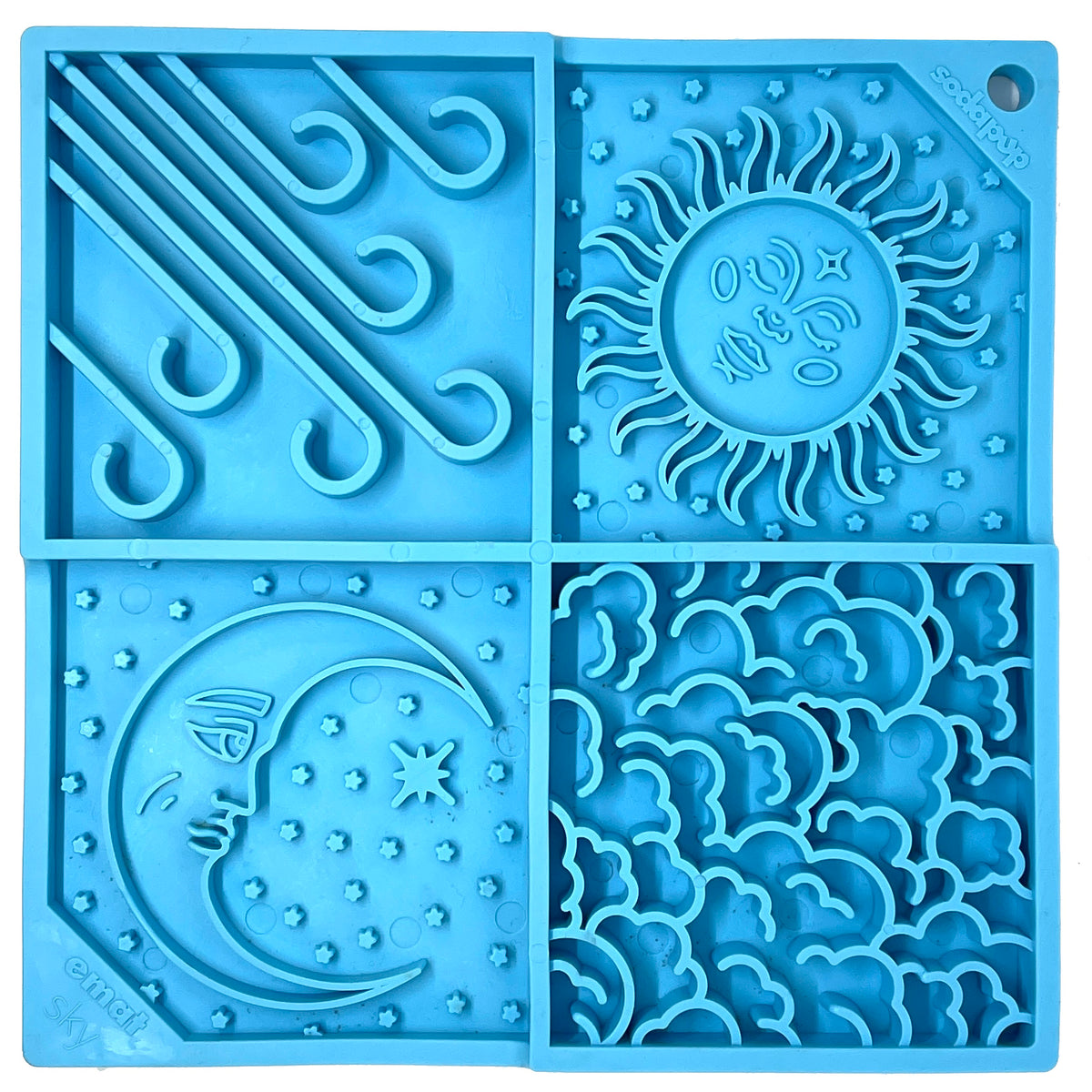 SodaPup eMat Enrichment Lick Mat Sky Light Blue 8"