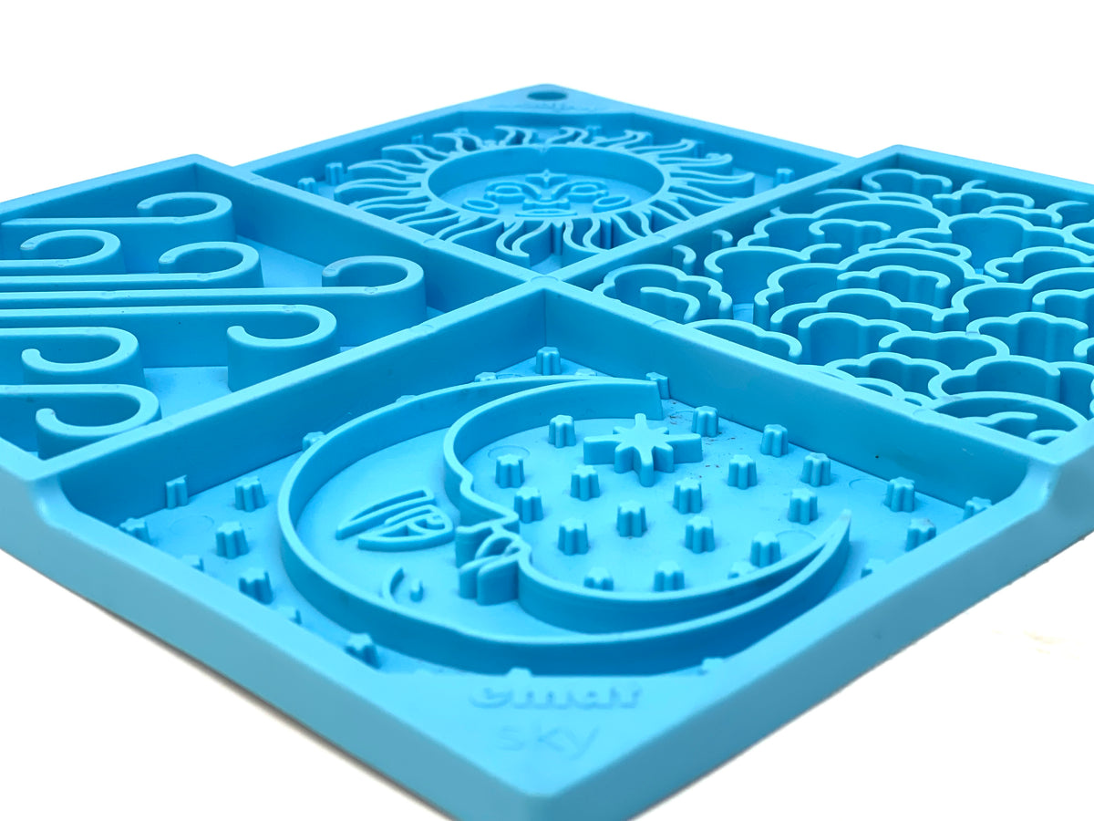 SodaPup eMat Enrichment Lick Mat Sky Light Blue 8"