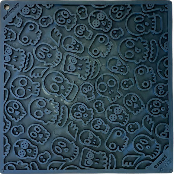 SodaPup TPE eMat Enrichment Lick Mat Zombie Black Large 8"